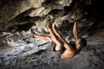 Fotobehang Rock Climber © juananbarros