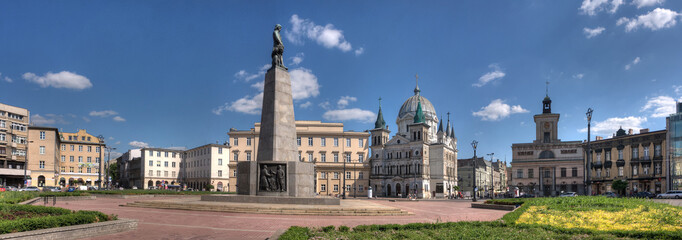 Freedom Square in Lodz - obrazy, fototapety, plakaty
