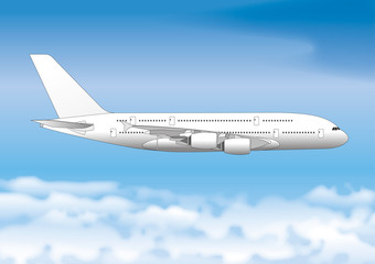 Airline passenger line, vector file, illustration - obrazy, fototapety, plakaty
