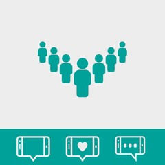 people with the leader icon stock vector illustration flat design