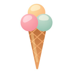 ice cream dessert vector illustration chocolate food sweet cold isolated icon snack cone tasty fruit frozen candy cartoon colorful wafer waffle bar