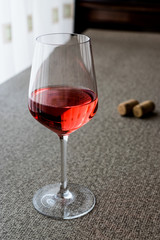 Rose or Pink Wine in glass