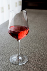 Rose or Pink Wine in glass