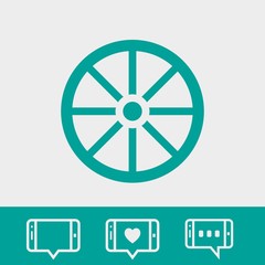 wheel icon stock vector illustration flat design