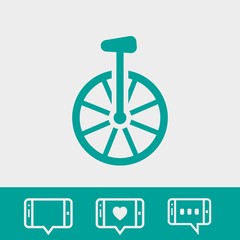 Fototapeta premium unicycle icon stock vector illustration flat design