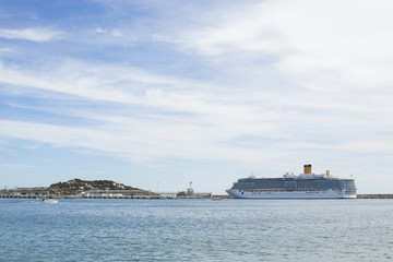 Cruise in Ibiza Island, Mediterranean sunrise. Spain