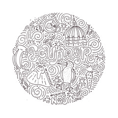 Circle concept of Ecuador