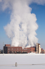 Water Vapor Over Processing Plant