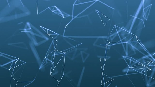 beautiful cg generated 3d seamless loop abstract background with geometry lines and dots