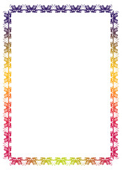 Beautiful round gradient frame. Color silhouette frame for advertisements, wedding and other invitations or greeting cards. Raster clip art.