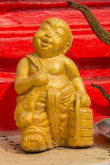 Followers of buddha image thai style at Wat Mai Kham Wan temple, Phichit,Thailand.