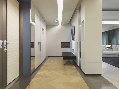 Hallway in modern home