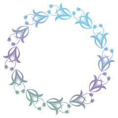 Obraz premium Beautiful round gradient frame. Color silhouette frame for advertisements, wedding and other invitations or greeting cards. Raster clip art.