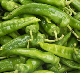 Group of green peppers