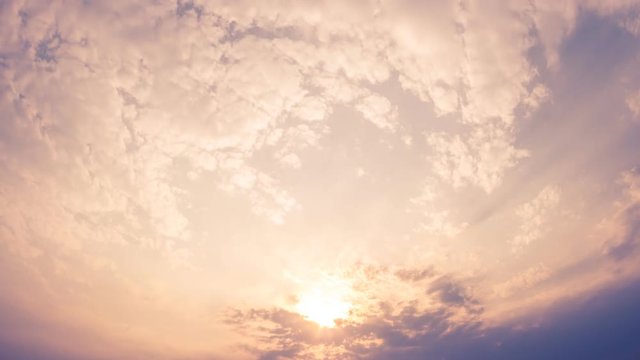 Time Lapse of Colorful dramatic sky with cloud at Sunrise.Sky with sun background