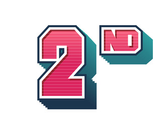 2th celebration event number for poster or invitation