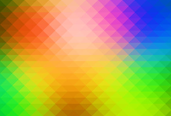 Pink green blue rows of triangles background