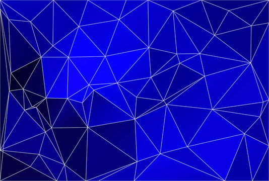Fototapeta Dark blue geometric background with mesh.