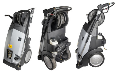Fototapeta premium portable pressure washer isolated over white background