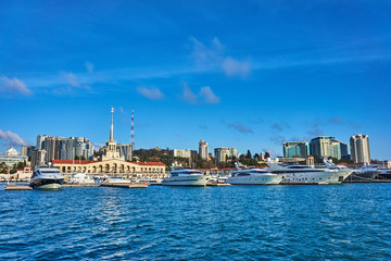 Obraz premium SOCHI, RUSSIA - Sea Port of Sochi