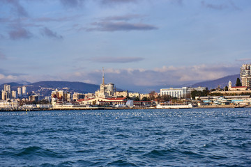 Fototapeta premium SOCHI, RUSSIA - Sea Port of Sochi