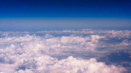 Fototapeta na wymiar Blue sky and clouds. The beautiful blue sky