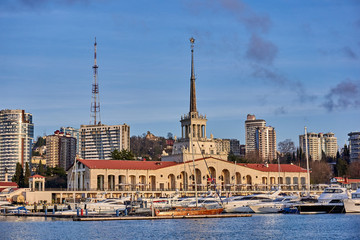 Obraz premium SOCHI, RUSSIA - Sea Port of Sochi