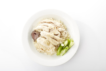 Steam Chicken with Rice