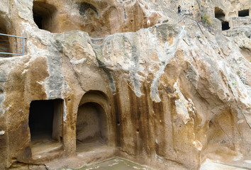 View of Caves in Vardzia cave monastery. Georgia