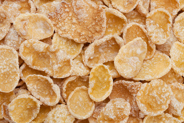 Corn flakes in sugar glazed