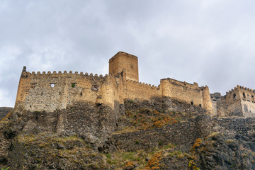 Khertvisi fortress on mountain. Georgia