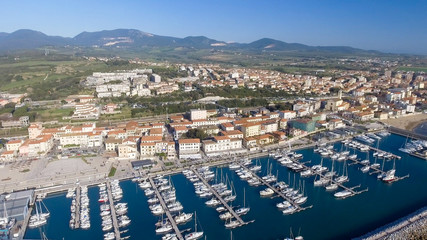 Fototapeta premium San Vincenzo, Italy. City as seen from the air