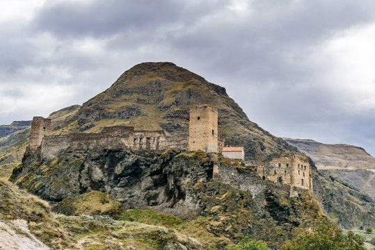 View on Khertvisi fortress on mountain. Georgia