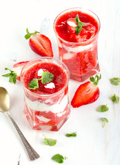 Glasses of Layered Dessert