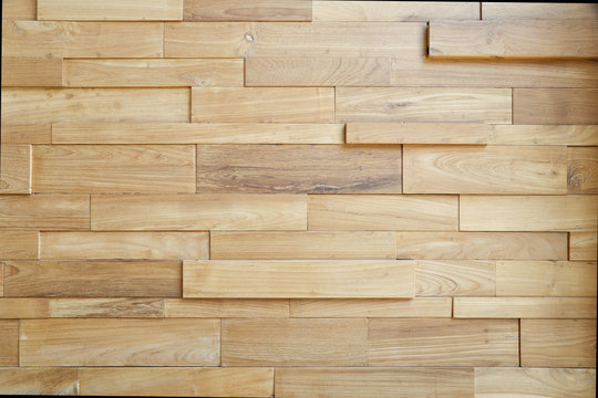 Fototapeta Wood wall background layers of wood plank wall texture modern style