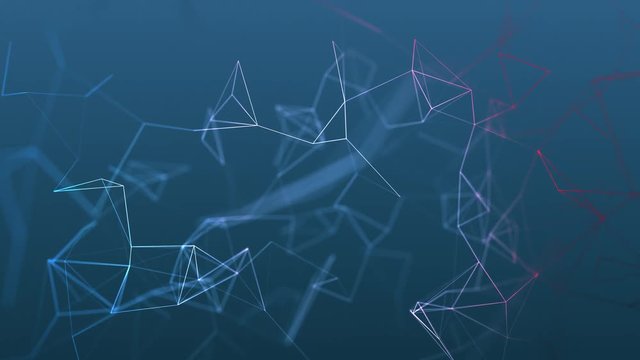beautiful cg generated 3d seamless loop abstract background with geometry lines and dots