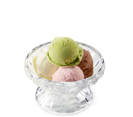 アイスクリーム(バニラ、チョコ、ストロベリー、抹茶）