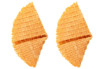 crispy waffle isolated on white