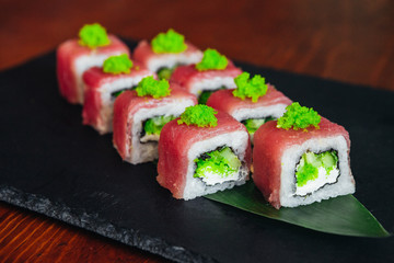  Roles with fish and rice