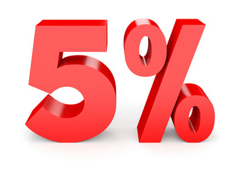 Five percent off. Discount 5 %.
