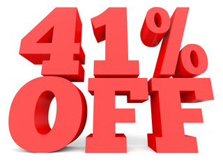 Forty one percent off. Discount 41 %.