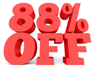 Eighty eight percent off. Discount 88 %.