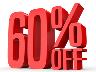 Sixty percent off. Discount 60 %.