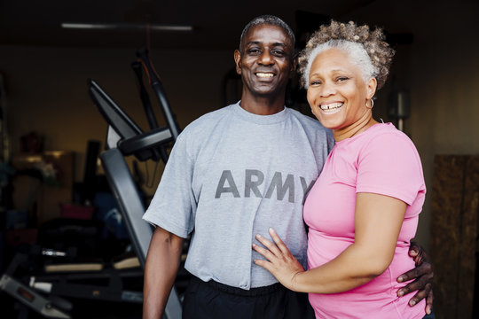 Black Woman Smiling In Garage