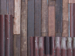 Close up of wooden grunge wall background