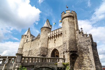 Fototapeta premium The Stone Castle in Antwerp