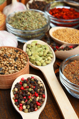 Set of different spices