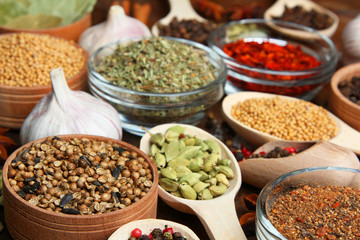 Set of different spices