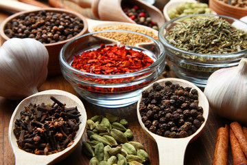 Set of different spices