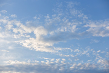 I see blue sky in the afternoon